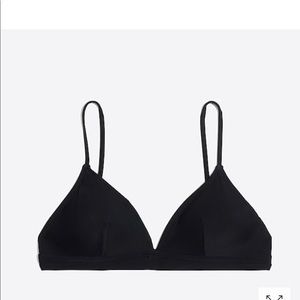 J crew French bikini top black
